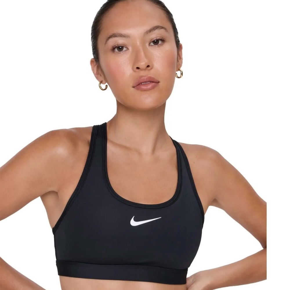 Nike Women's Swoosh Medium Support Padded Bra - Size L Black - NTW!!!